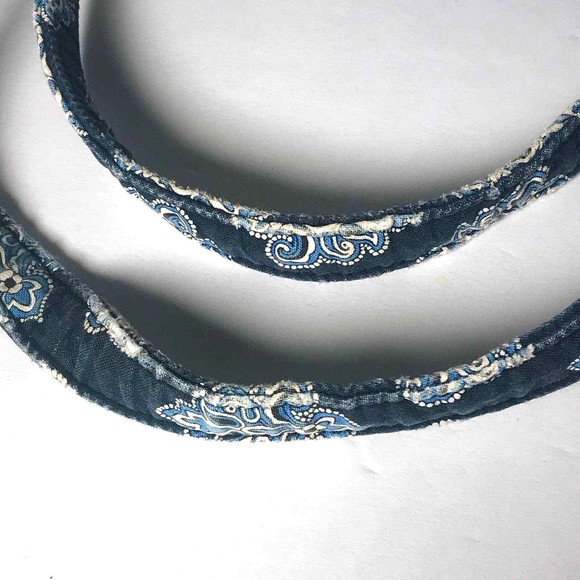 Vera Bradley Quilted Tote in Retired Calypso Blue White Bandana Print - Picture 10 of 13